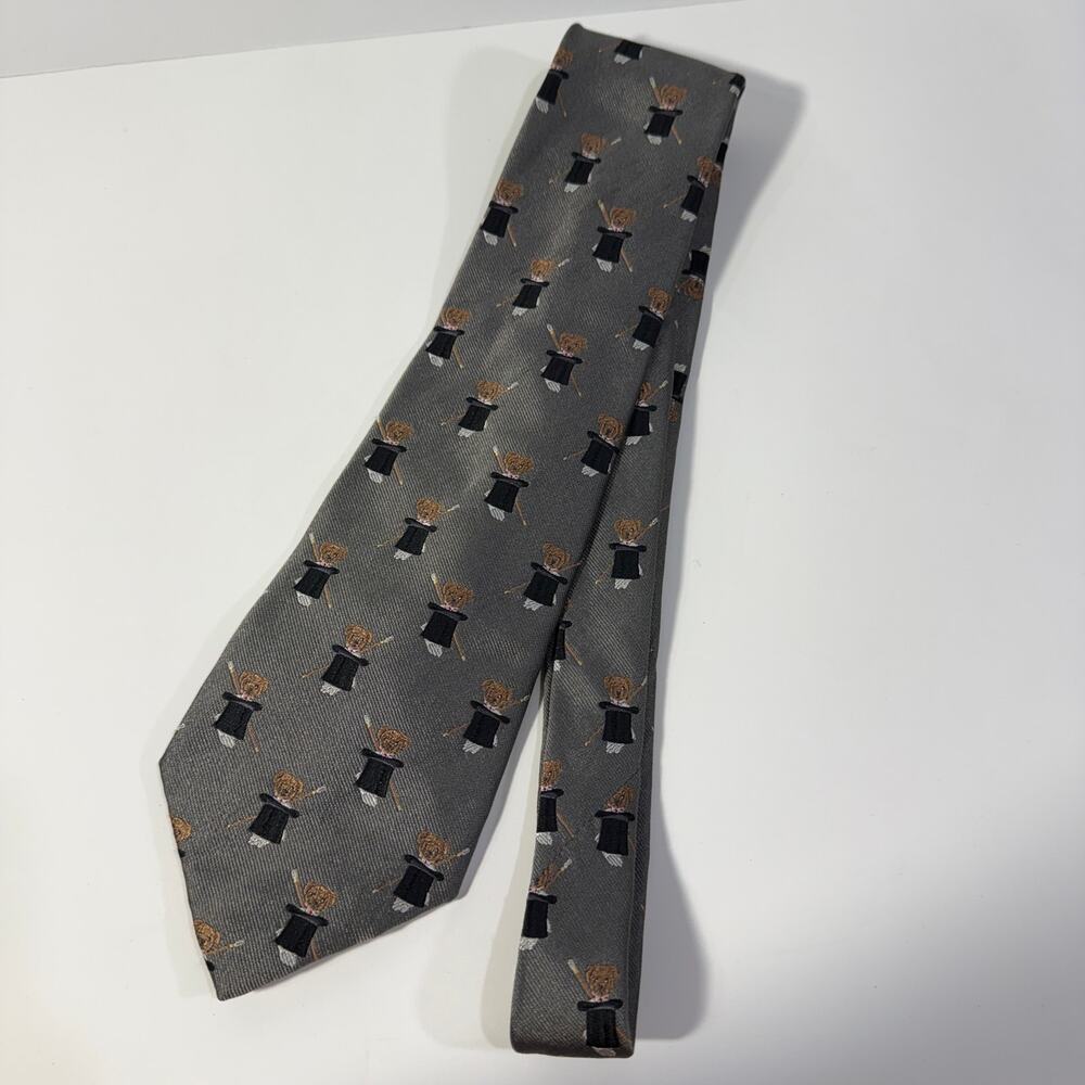 Polo Bear Tie Ralph Lauren Silk Teddy Bear Top Hat Novelty Necktie